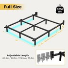 Full Size Bed Frame With Smart Led Lights 7 Inch Basics Metal Bed Frame Heavy