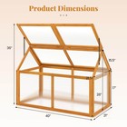 Wood Cold Frame Greenhouse W transparent Panels Adjustable Roof  Indoor Outdoor