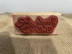 Christmas Rubber Stamp Wood Mounted Jingle Bells Crafting Cards Paper Craft