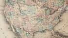 1866 Johnson Ward Hand-colored Map North America Pre-alaska Az   Nm Territories