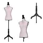 Female Mannequin Torso Dress Clothing Form Display W tripod Stand New White