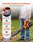 Vevor 20v Leaf Blower Cordless 450 Cfm 110 Mph 2 Speed Control With 2ah Battery