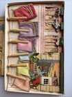 Vintage Wooden Clothesline Toy Nursery Rhyme Playset Cloth Laundry Original Box
