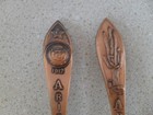 Vtg Solid Copper Souvenir Spoons Arizona State 48 Cactus By Bell Trading Post