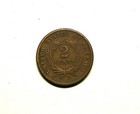 1864 Two 2 Cent Piece Copper Coin Currency