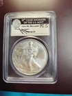 2011 Silver Eagle Pcgs Ms70 Fs John Mercanti Signed From 25th Anniversary E-120