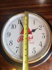 Vintage Bass Ale Wall Clock     Made In England     Classic Red Triangle Pub Sign