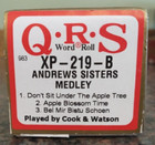 Qrs Player Piano Rolls - Choose Your Own All Tested Play Perfectly