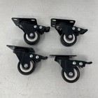 2  Swivel Caster Wheels Set Of 4 Heavy Duty Casters W  Brake Polyurethane