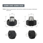 Router Collet Kit 42999 1 4  And 42950 1 2  Fits For Porter Cable Models-2 Pack