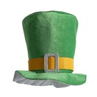 St Patrick s Day Green Top Hat velvet Green Shamrock Hat  Irish Leprechaun 