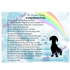 Personalized Sympathy Card  rainbow Bridge  Pet Loss Poem - Dog  Cat Grief