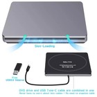 External Dvd Drive Usb C Superdrive For Apple  Slot-in Cd Drive For Mac  Port   