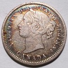 1871-h Canada Silver 10 Cents Victoria Coin 10c Fine Toned