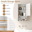 Bathroom Wall Mount Cabinet - Over The Toilet Storage Organizer With Single D   