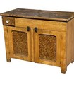 Antique Grain Painted Dry Sink Cabinet Cupboard Primitive Folk Art 1800s