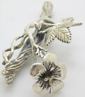 Vintage Italian Handmade Sterling Silver 925 Flower Sprig Figurine Miniature