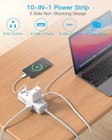 One Beat Surge Protector Power Strip 6 Outlets 4 Usb Usb-c 5ft Flat Plug Cord