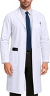 Professional White Lab Coat For Men  Long Sleeve Medical Coat