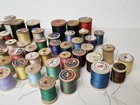 Lot Of 67 Vintage Sewing Thread Wooden Wood Spools