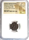 Octavian Augustus Silver Ar Denarius 42 Bc Roman Coin - Certified Ngc Xf  ef 