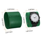 Watch Roll Travel Case Single Slot Portable Leather Watch Cases  Green