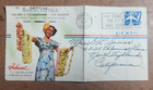 1959 Honolulu Hawaii  Airmail Envelope W stamp  Waikiki Hotel  Woman With Leis