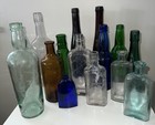 Antique Vintage Glass Bottle Lot Liquor Medicine Soda Milk Perfume Bottles