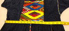 1970s Guatemala Maxi Dress Embroidered Textile Indigo Dye Vintage Hippy Hippie
