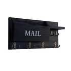 Mail Organizer For Wall Mount  key Holder With Shelf Includes Holder And Hooks