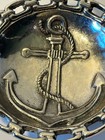 Vintage Nautical Navy Fouled Anchor Chain Edge Serving Dish