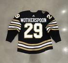 2023-24 Parker Wotherspoon Boston Bruins Game Used Worn Centennial Hockey Jersey