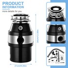 3 4 Hp Garbage Disposal Food Waste Disposer Continuous Feed Stainless Steel New