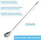 1 2 Pcs 12 Inch Bar Mixing Spoon Cocktail Spoon Stainless Steel Bar Long Spoon