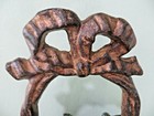 Hand Painted Hubley Cast Iron Antique Easter Basket Of Flowers Doorstops   heavy