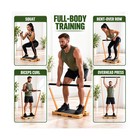Bamboo Resistance Band Foot Plate  Non-slip Fitness Board For Band Training