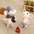 Animal Wool Felt Needle Craft Felting Cute Mouse Diy Kit For Beginners Kids 