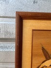 Vintage Hummingbird Hudson River Inlay Marquetry Wood Framed Picture Jeff Nelson
