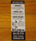 The Bookman Bookshop Book Store Ad Bookmark orange california romantic Couple