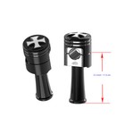 Aluminum 4 3  Black Handlebar Risers For Harley Street Bob Breakout Softail Slim
