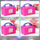 Electric Air Balloon Pump  Portable Dual Nozzle Electric Balloon Inflator 110v 