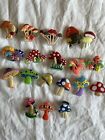 19 Pc Glow In The Dark Mushrooms Trippy Rave Colorful Croc Charm Jibbitz