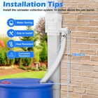Rainwater Collection System For 2 x 3  Or 3 x 4  Residential Downspouts  White