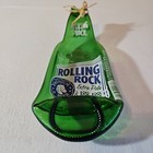 Rolling Rock  Acl Beer Bottle   slumped  Upcycled  12 Oz Bottle 