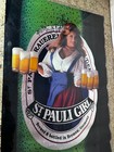 Vintage St  Pauli Girl 2003 Poster Featuring Lisa Dergan Signed 