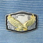 Western Eagle Dress Belt Buckle Cowboy Scroll Cowgirl Vintage 80s Usa     gta735