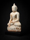 Antique Marble Burmese Buddha Statue From Burma  myanmar   17th Century