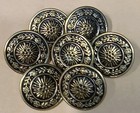 7 Ornate Vintage Metal Buttons