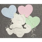 Vtg Baby Nursery Decor Puffy Soft Sensory Kitten Pastel Hearts Balloons Infant