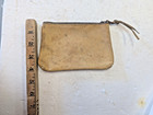 Vtg 1950s Black Hills South Dakota Leather Souvenir Coin Purse - Serval Zipper